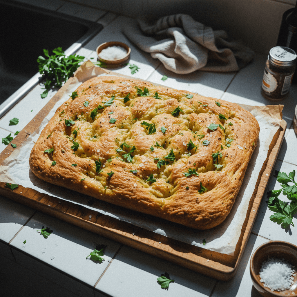 Garlic Butter Same-Day Focaccia