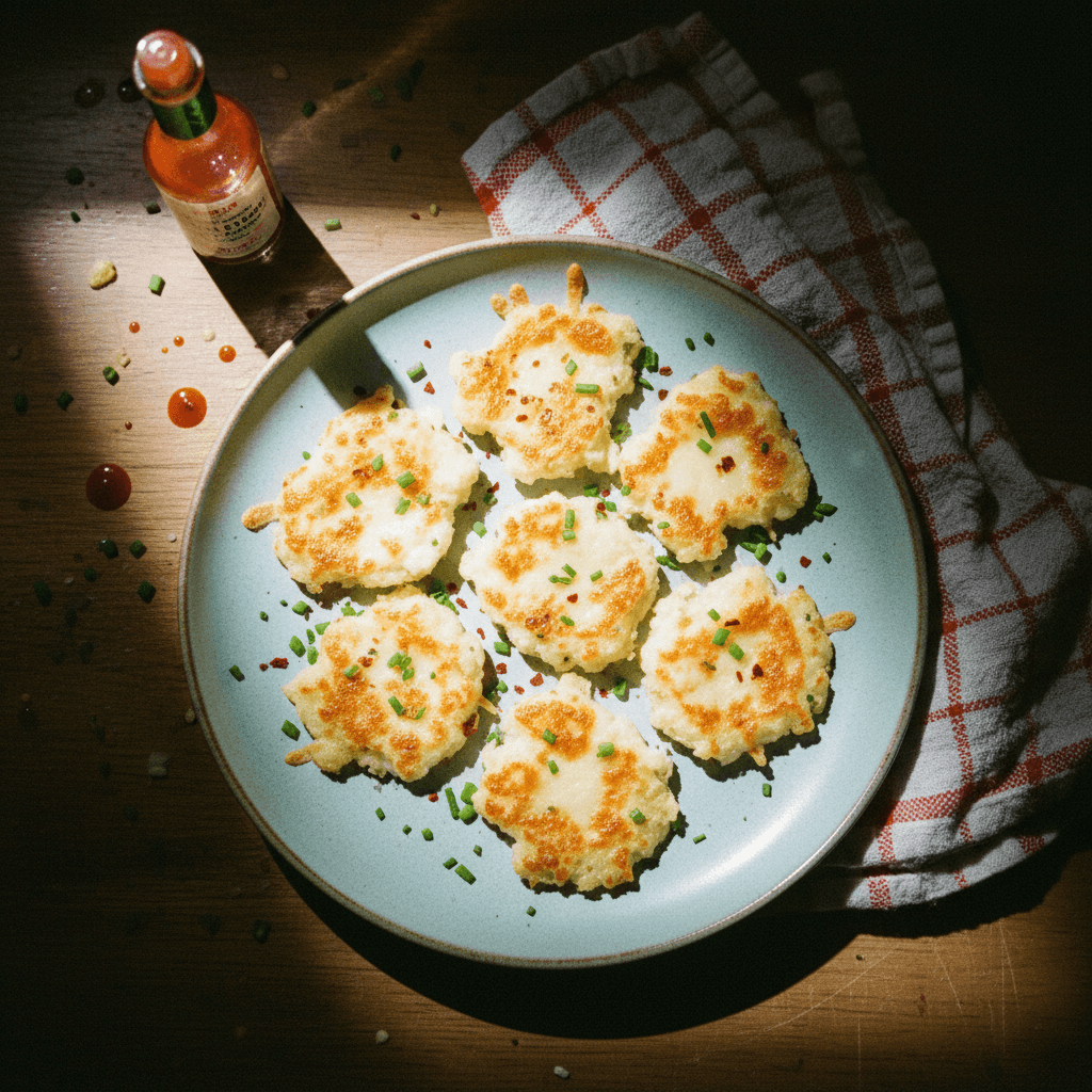 Crispy Egg White and Cheese Bites
