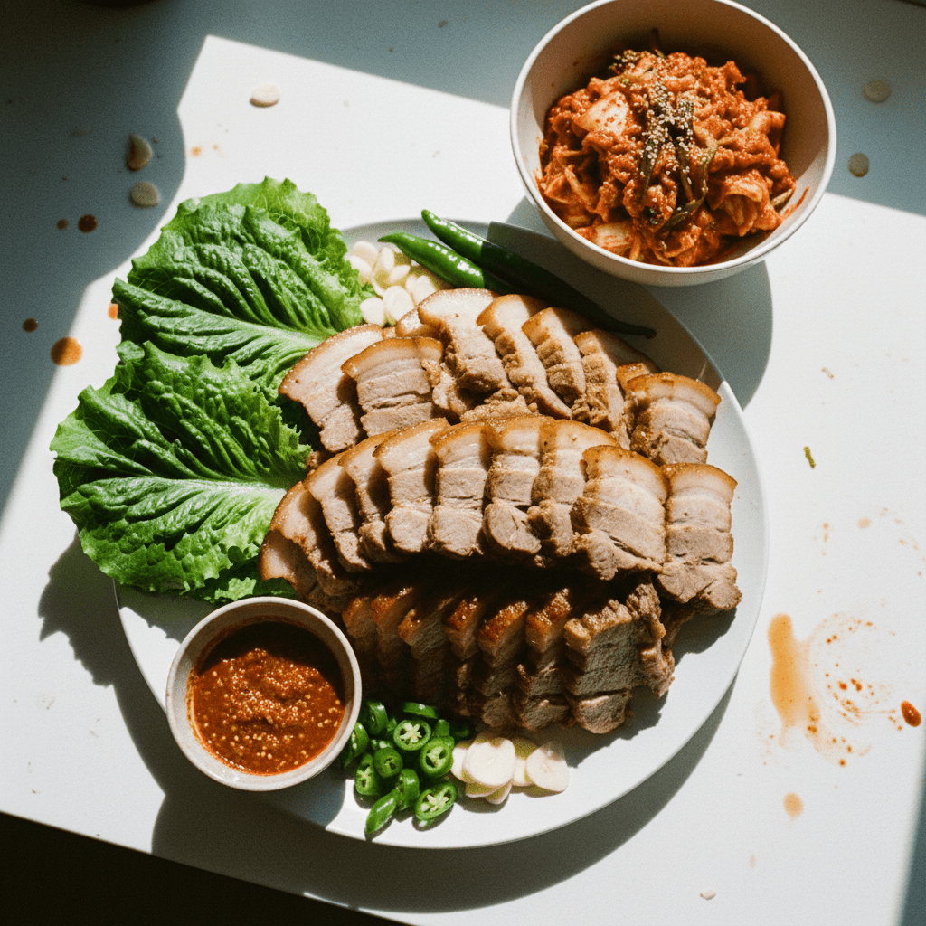 Bossam (Korean Boiled Pork Belly)
