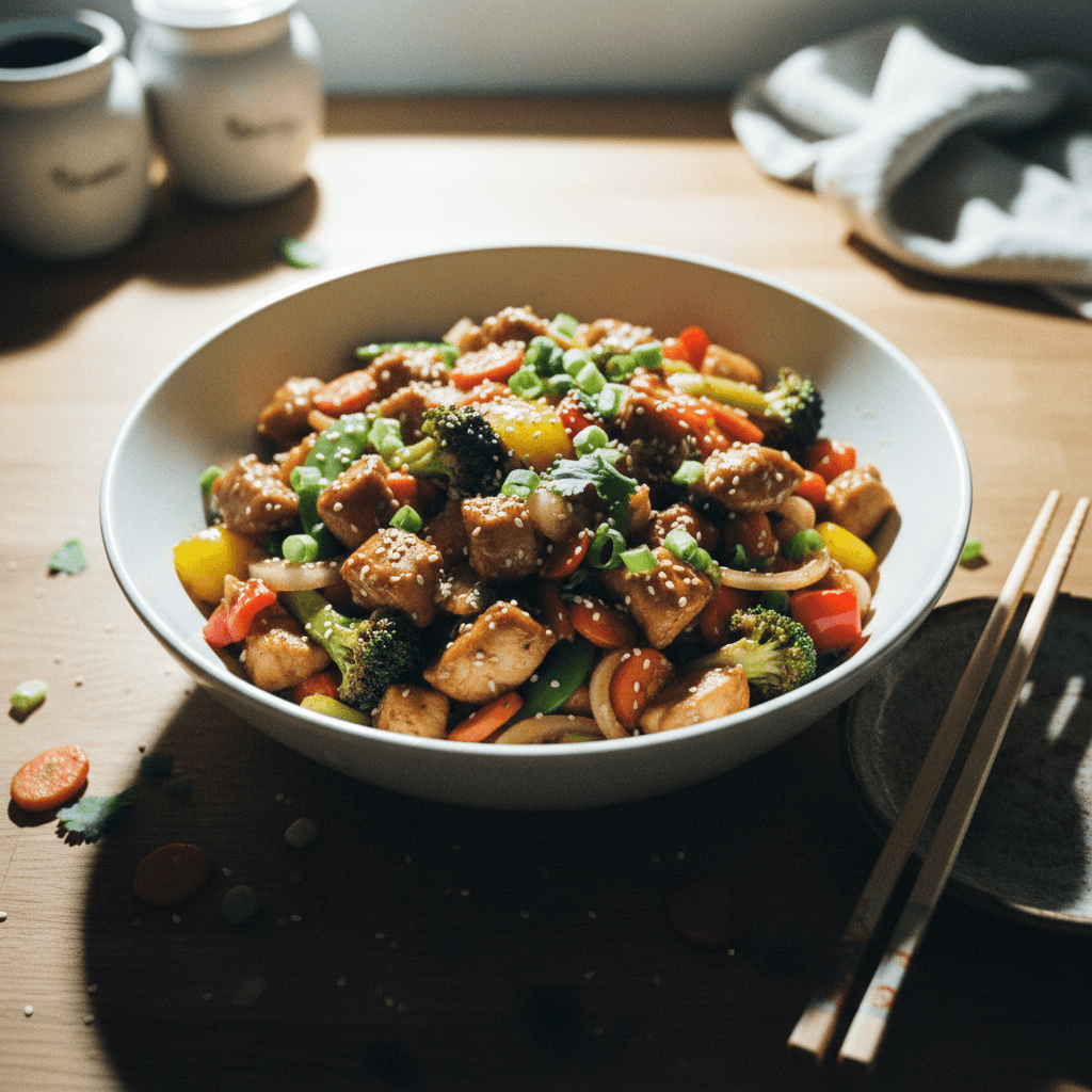 Quick Chicken and Veggie Stir-fry