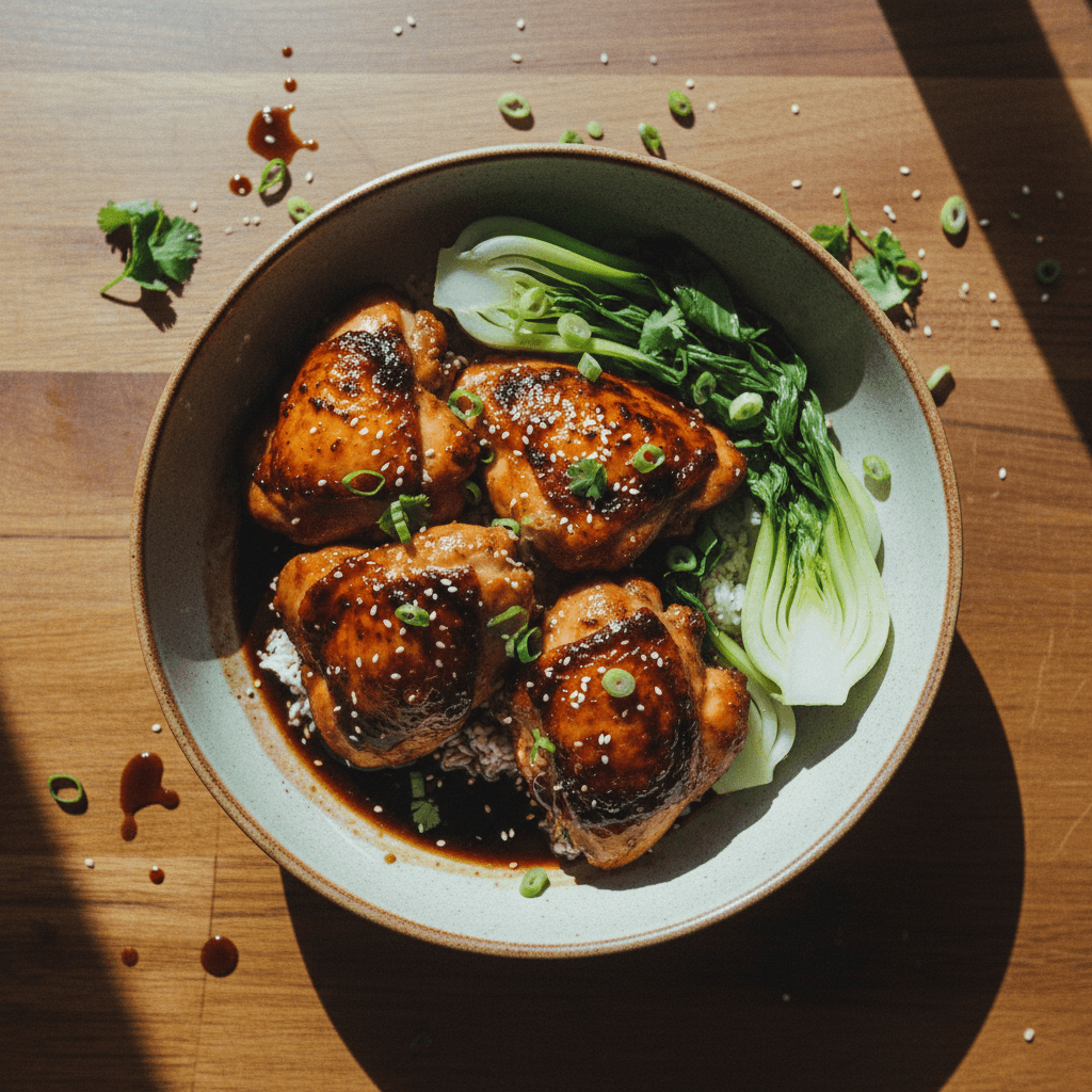 Air Fryer Soy Sauce Chicken Bowl
