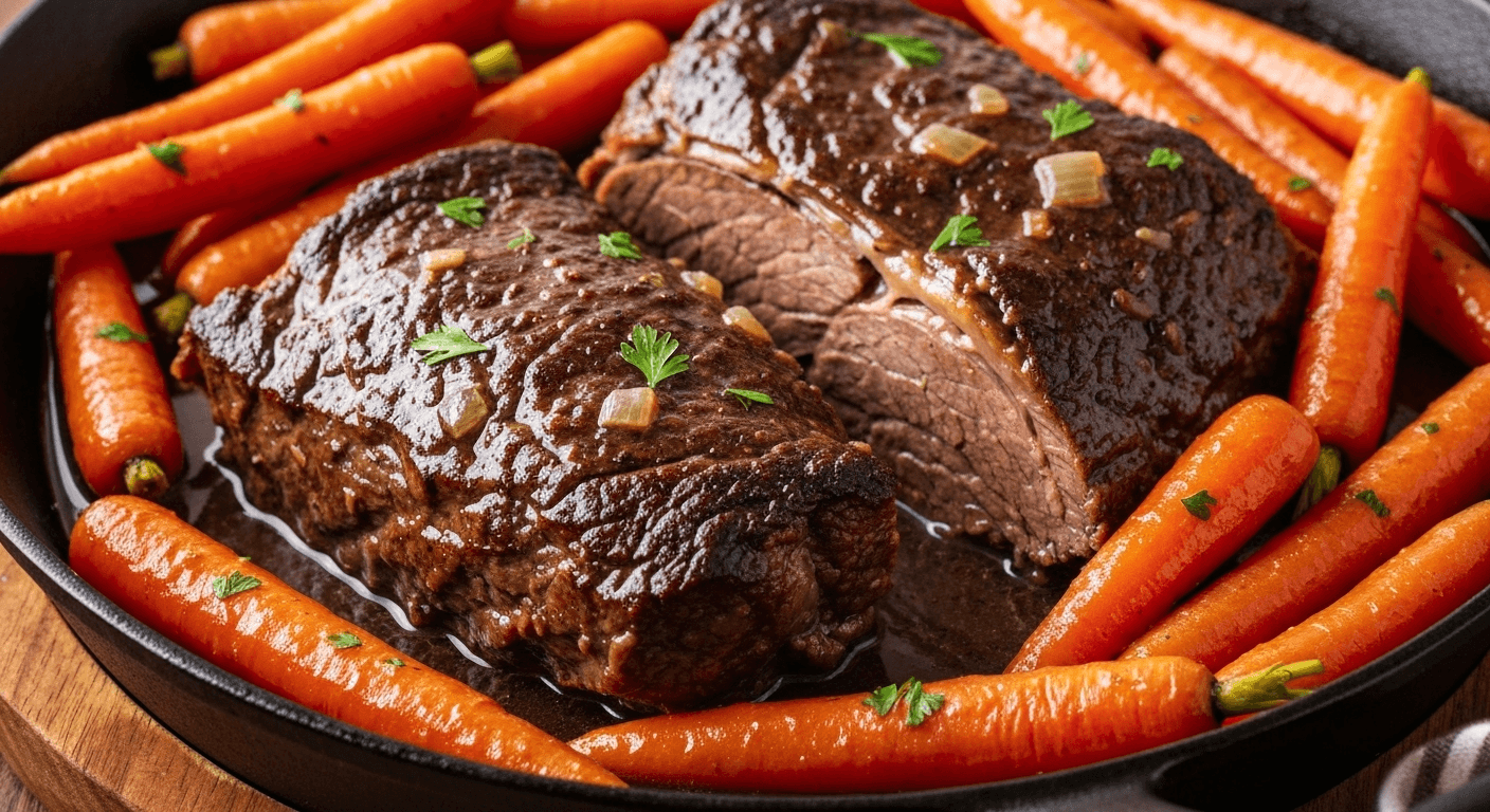 Homestyle Pot Roast with Glazed Carrots