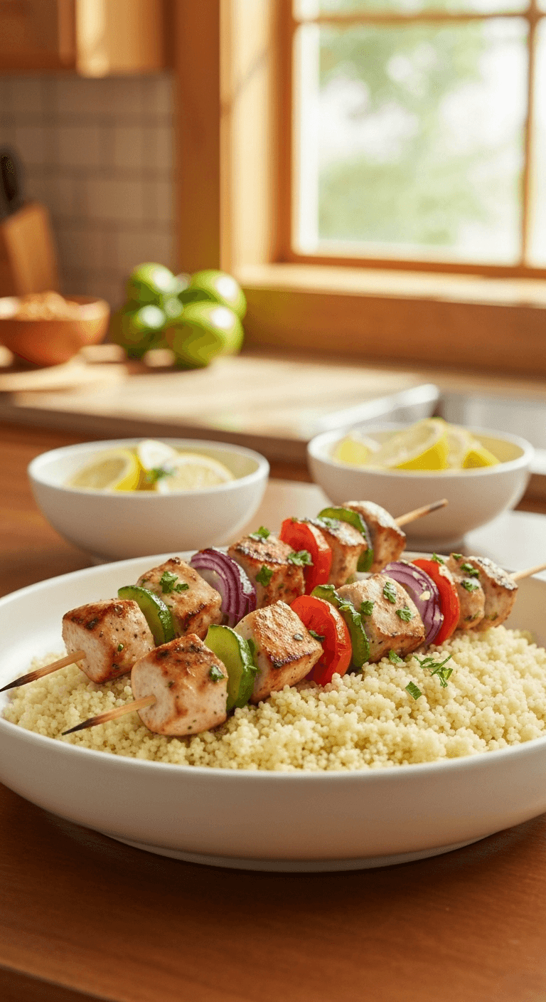 Greek Lemon Chicken Souvlaki