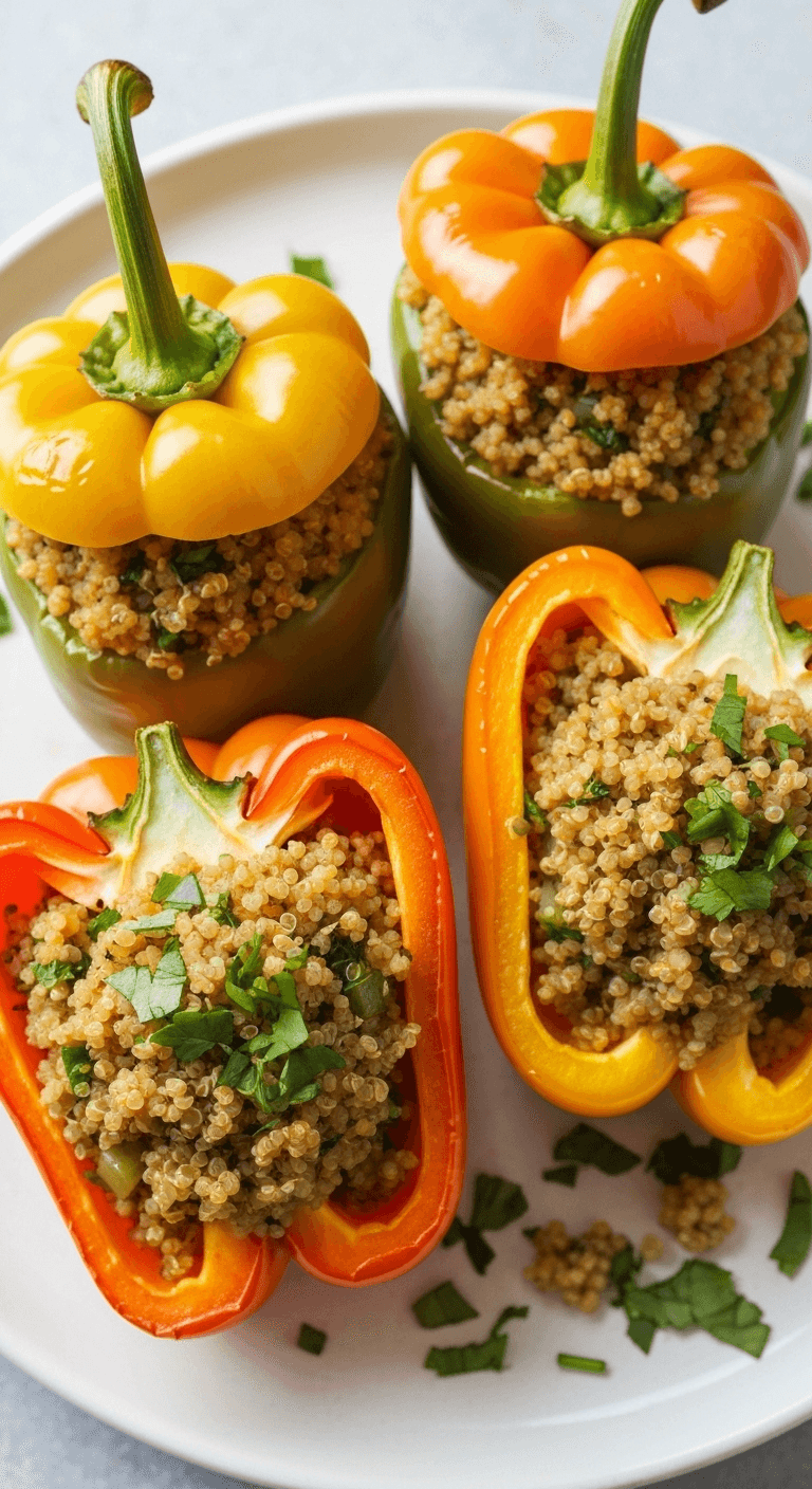 Ayurvedic Quinoa Stuffed Bell Peppers