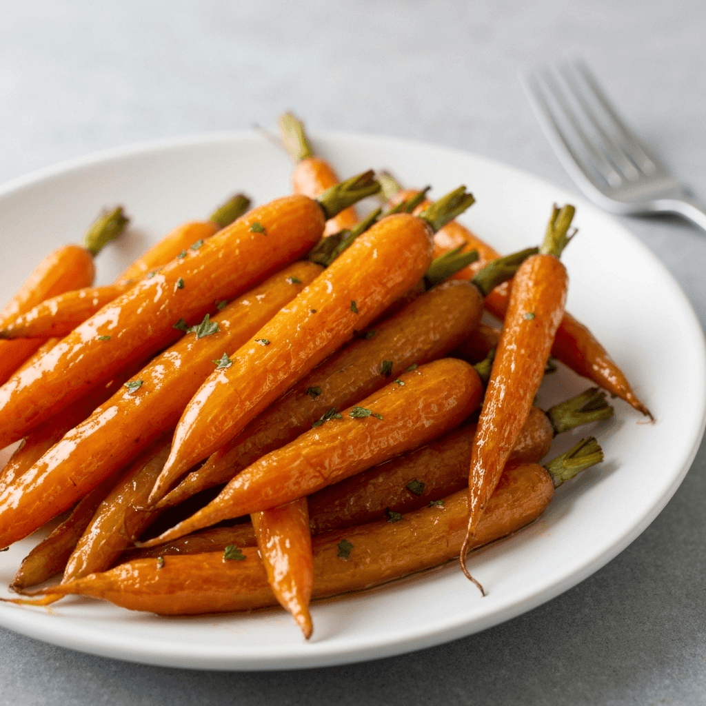 Honey-glazed roasted carrots
