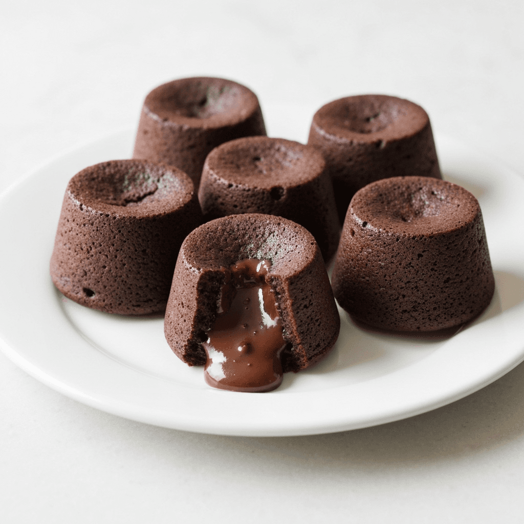 Decadent chocolate hazelnut lava cakes