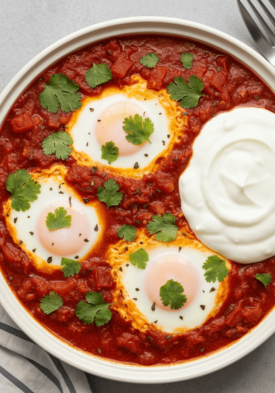 Spicy, Jammy Shakshuka with Tangy Yogurt