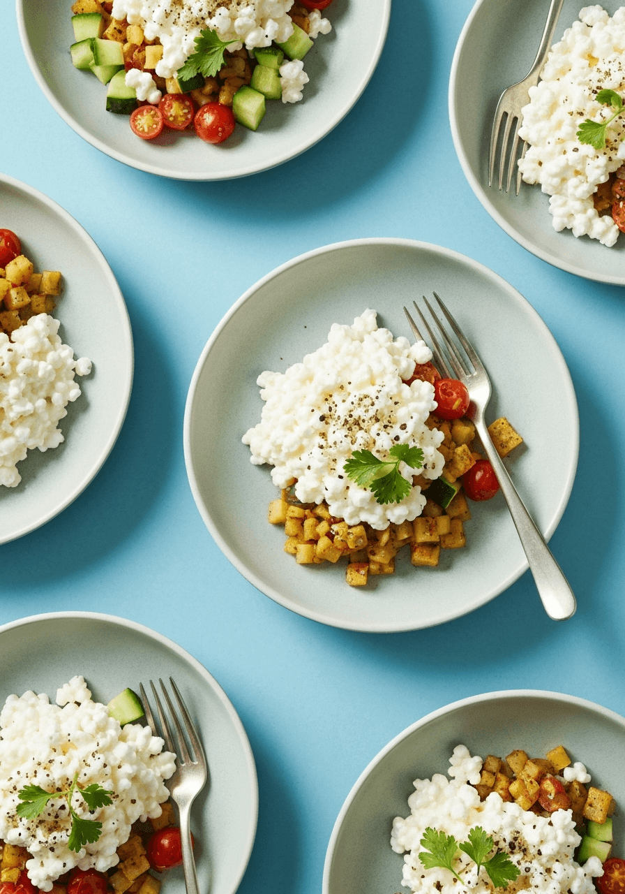 Savory cottage cheese bowls