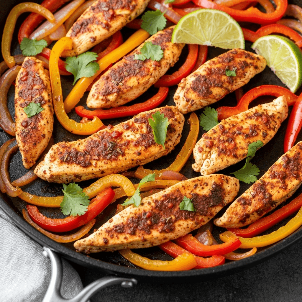 Sheet pan chicken fajitas