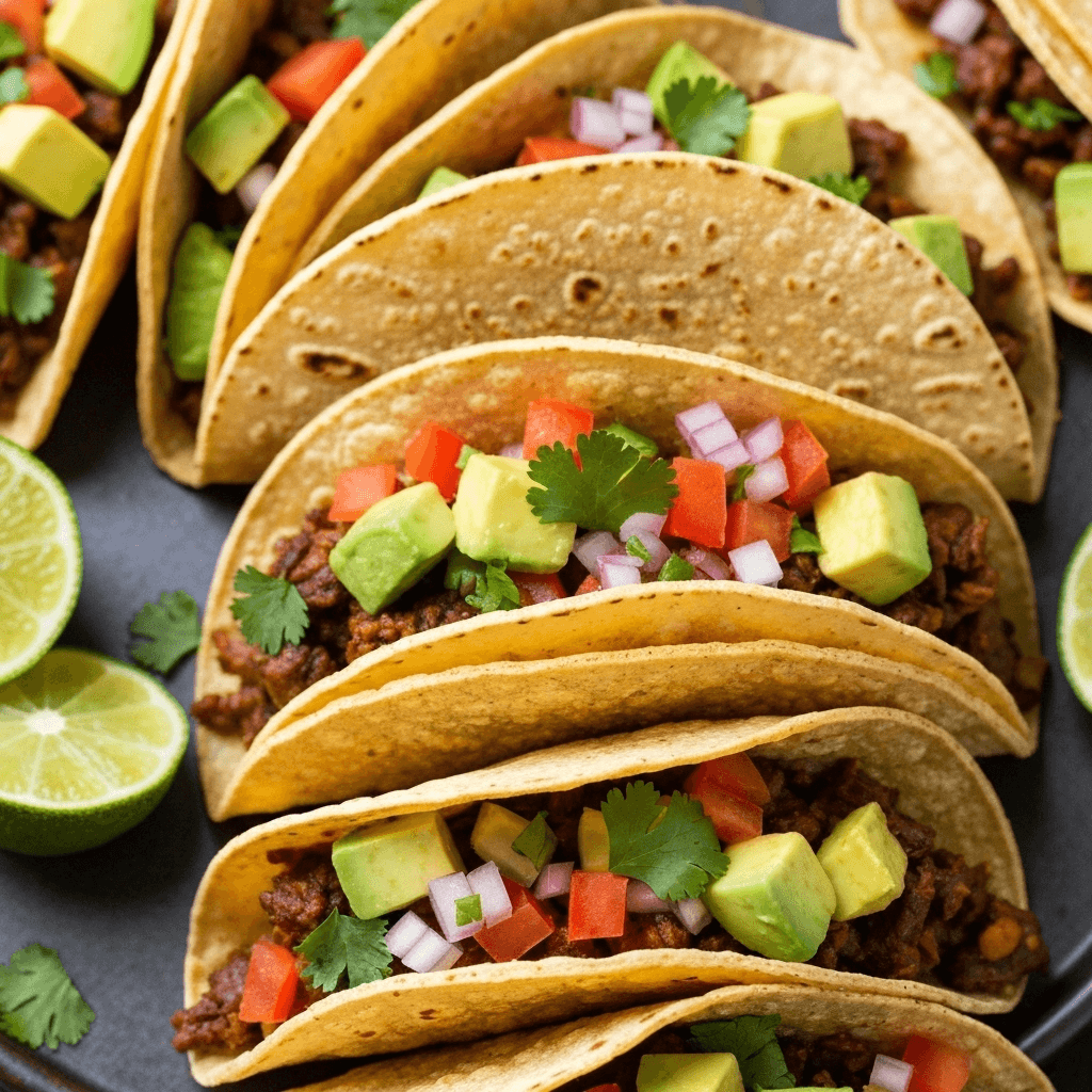 Smoky black bean and avocado tacos