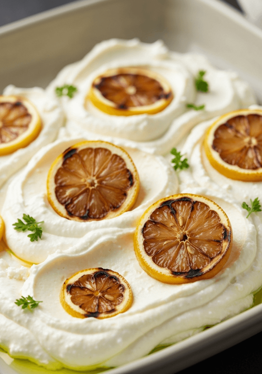 Whipped Feta with Charred Lemon