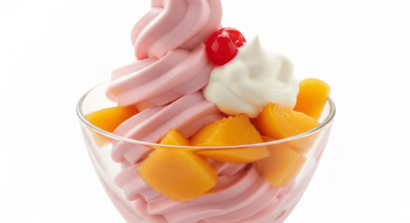 Peach Melba Frozen Yogurt