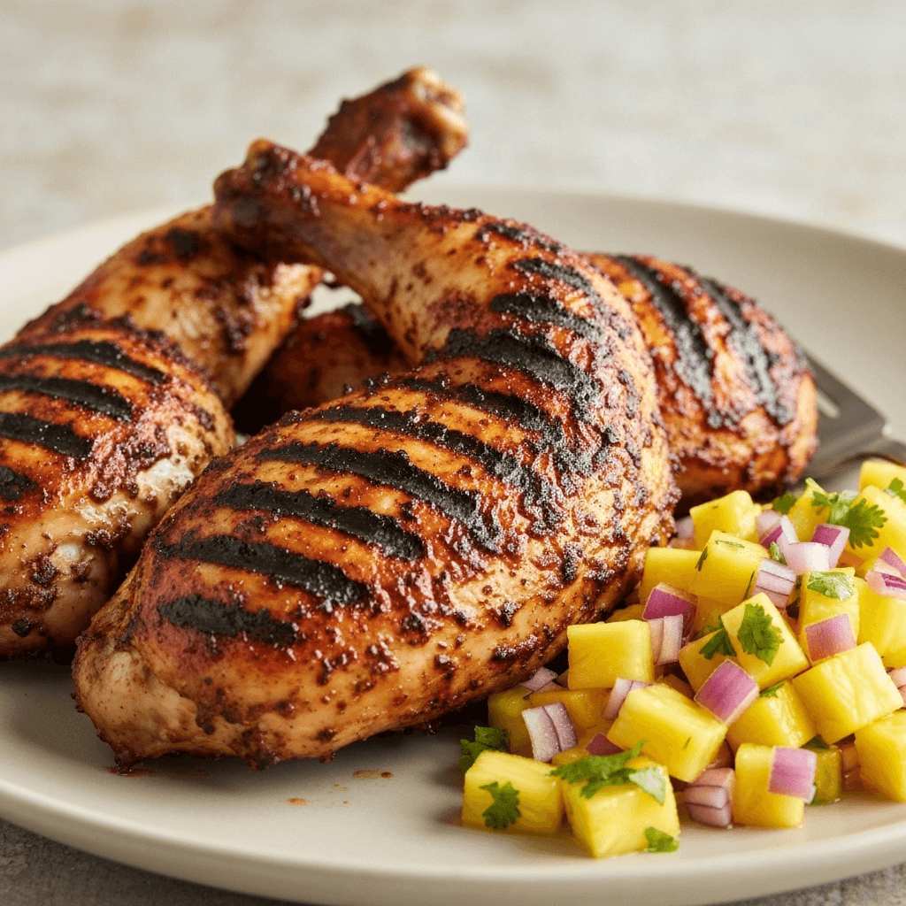 Jamaican Jerk Chicken with Pineapple Salsa