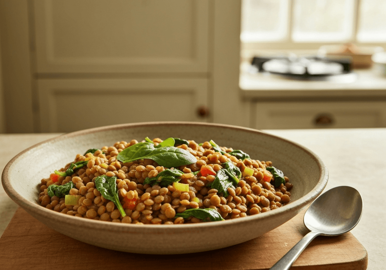 Lentil Spinach Masala