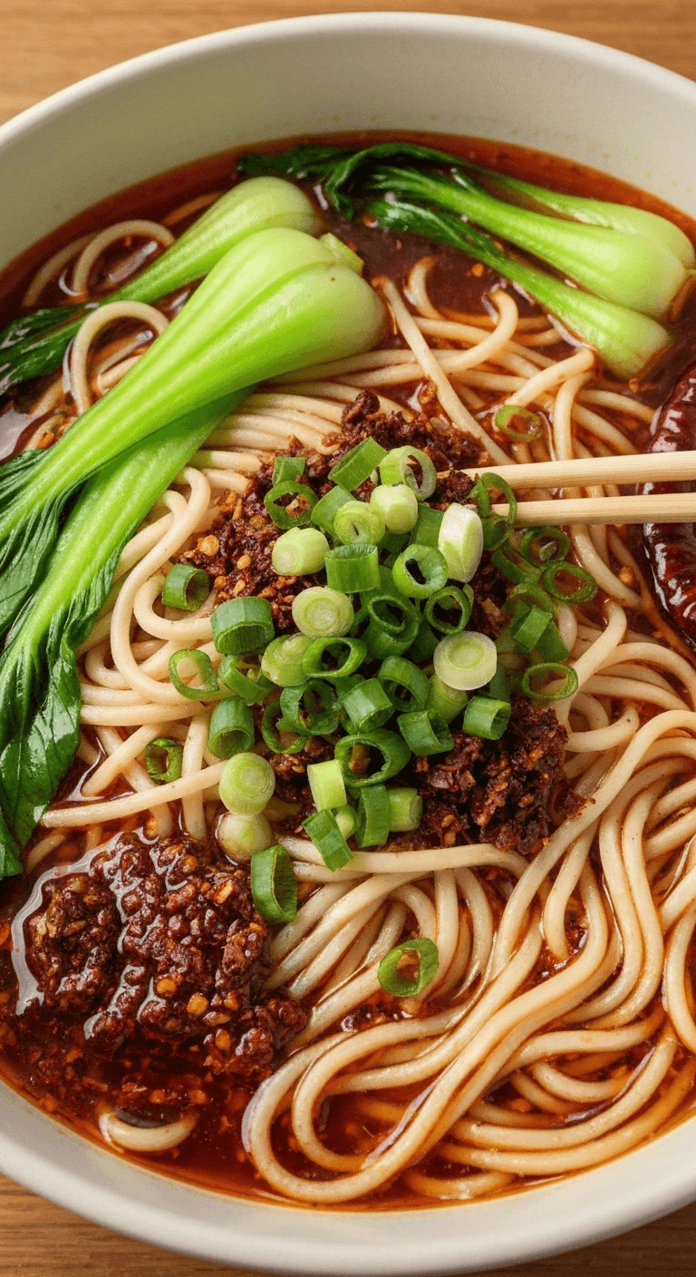 Spicy Sichuan peppercorn noodles