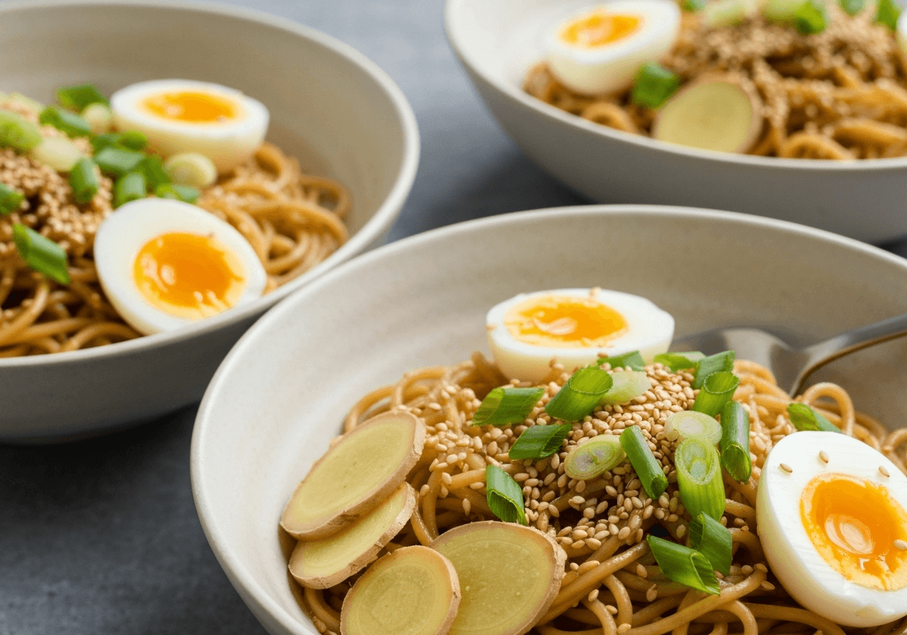 Ginger-sesame Noodle Bowls