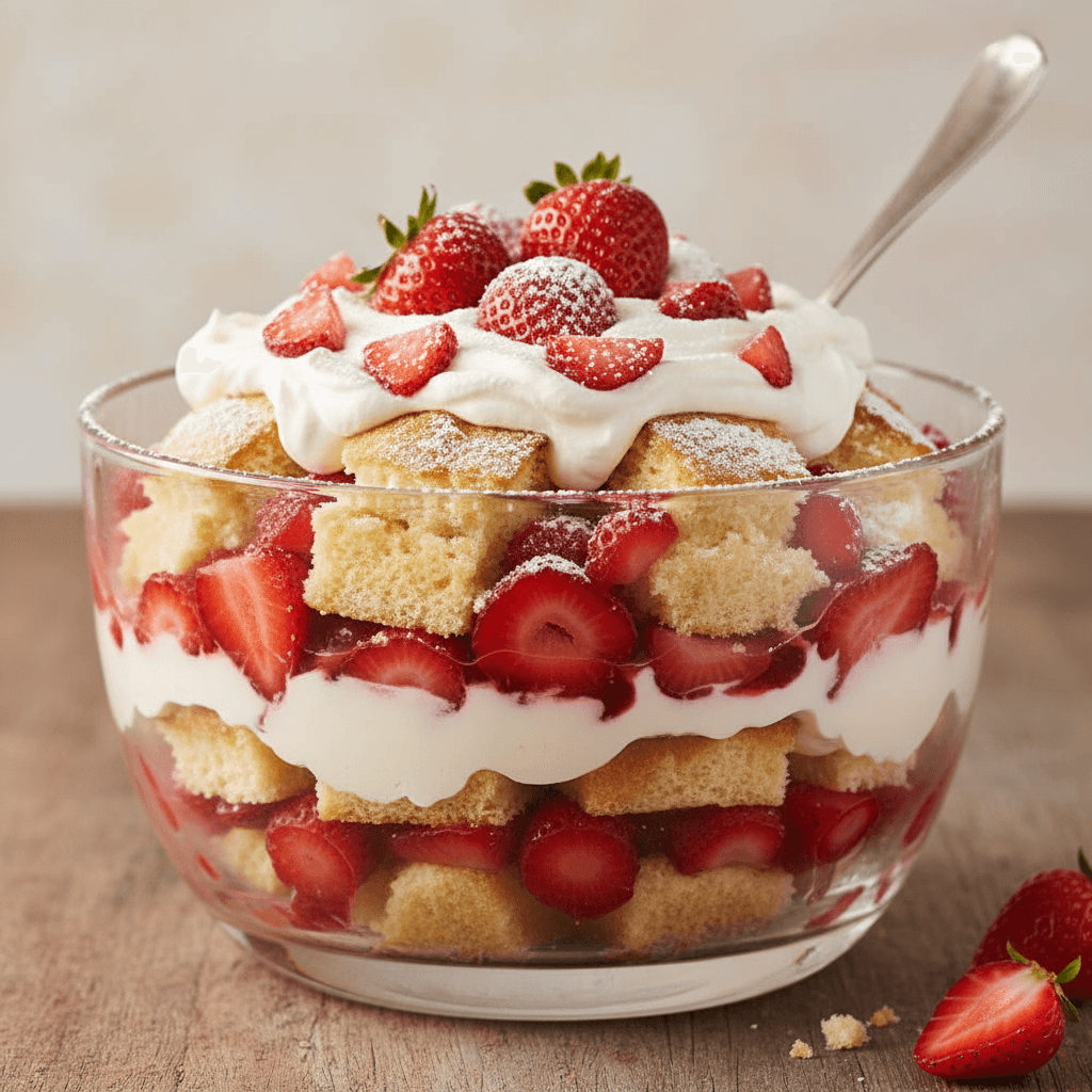Strawberry Shortcake Trifle Layers
