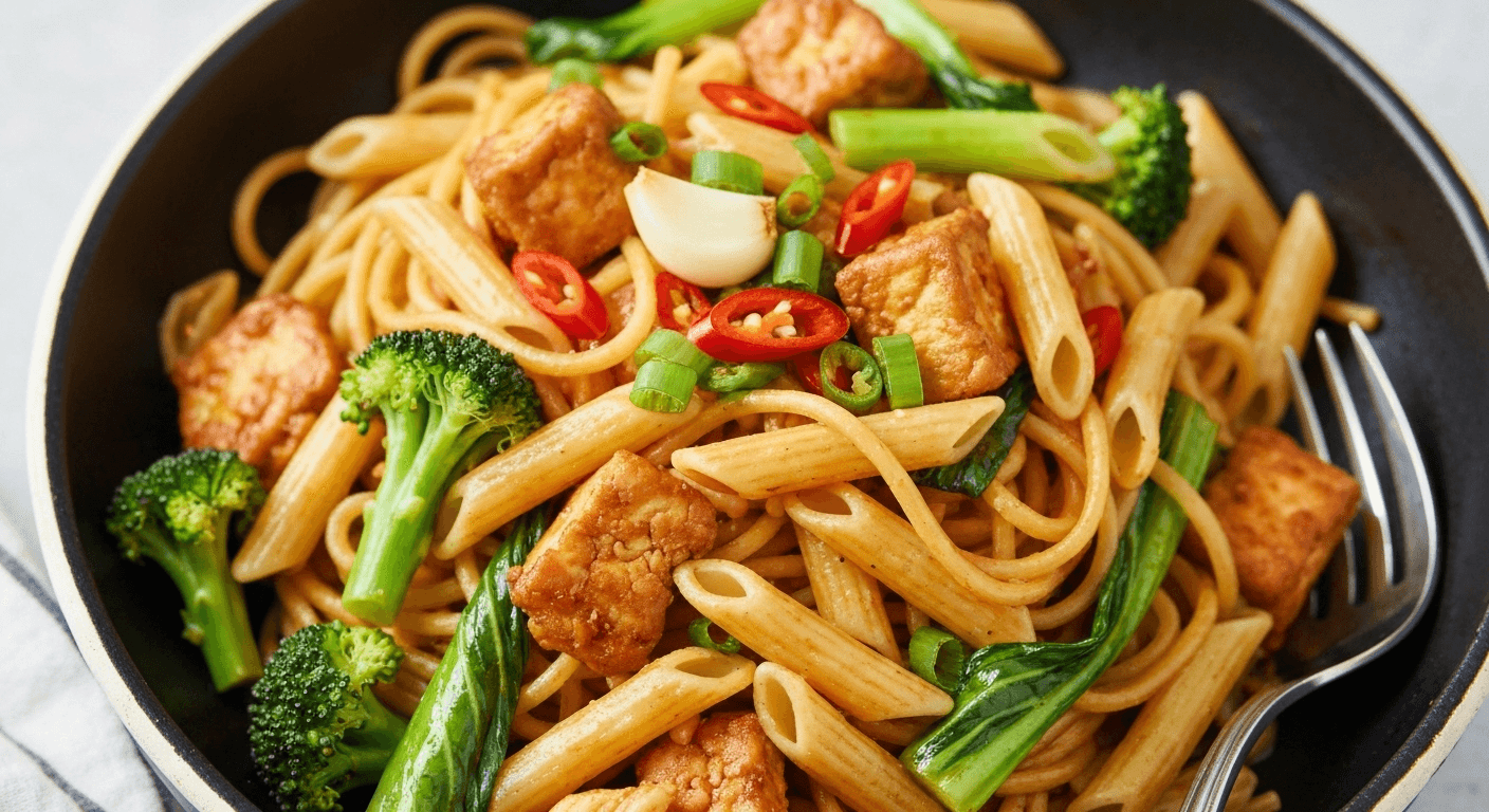 Spicy Garlic Pasta Stir-Fry