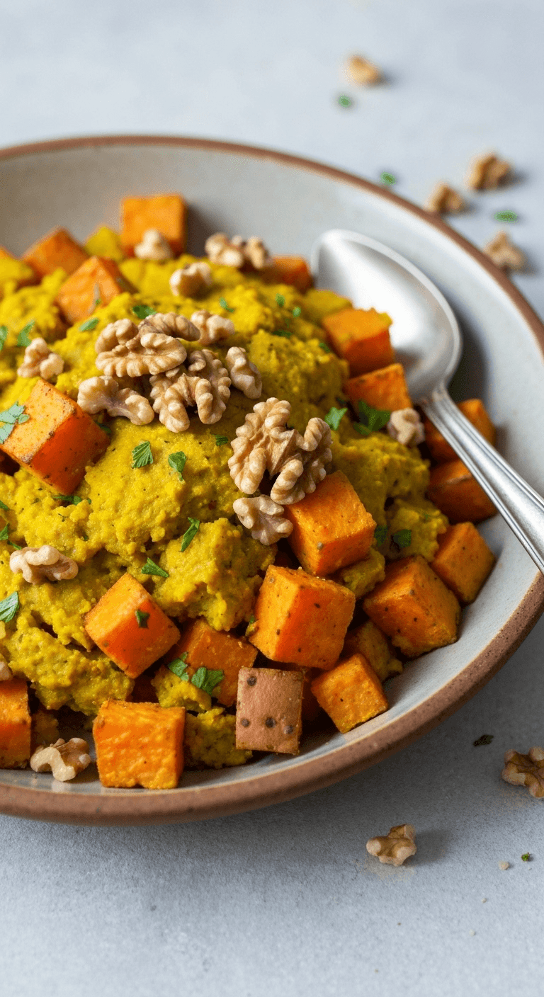 Golden Glow Turmeric Sweet Potato Hash with Coconut & Warming Spices