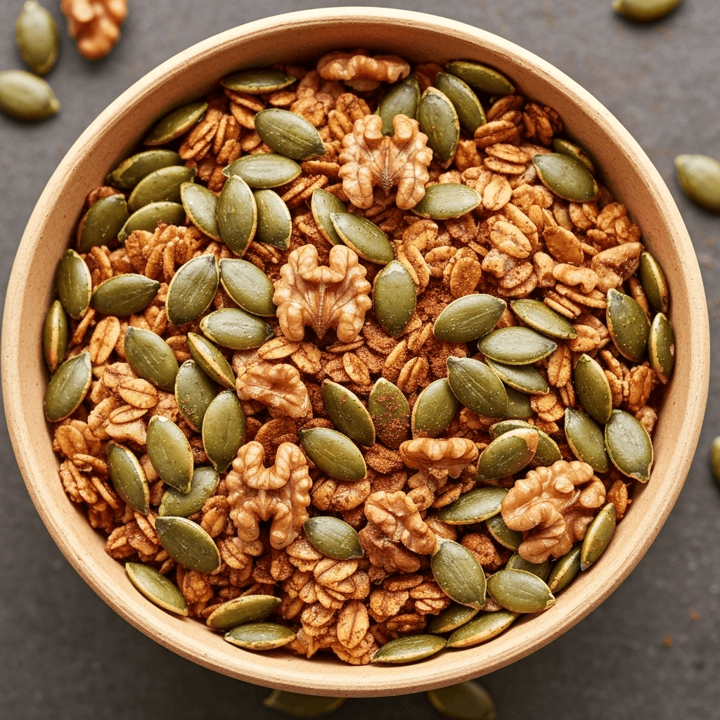 Roasted pumpkin seed granola