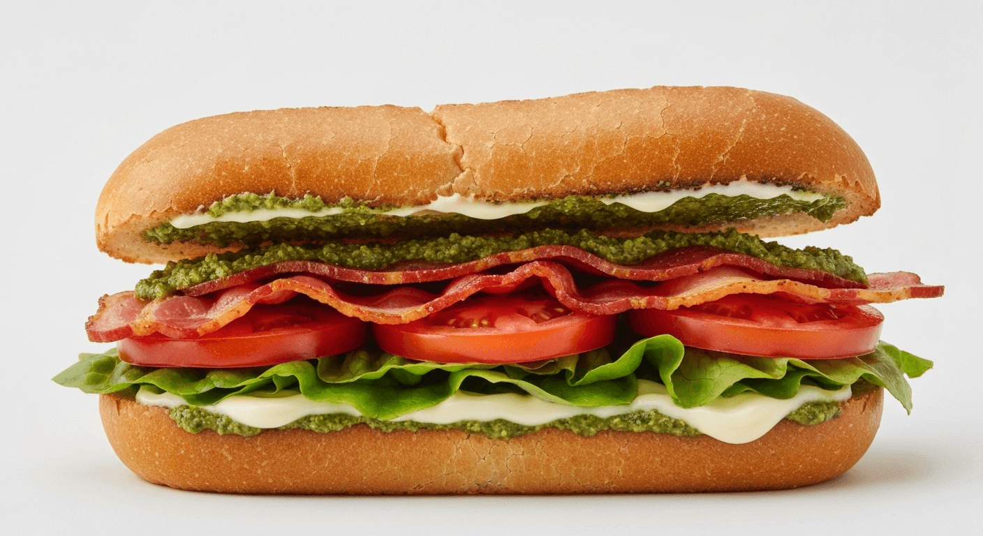 BLT Sandwich with Pesto Mayo