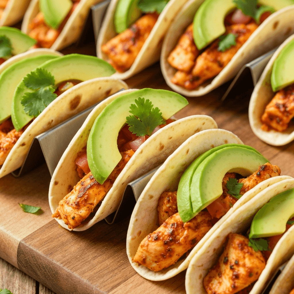 Mini Chicken Tacos with Avocado