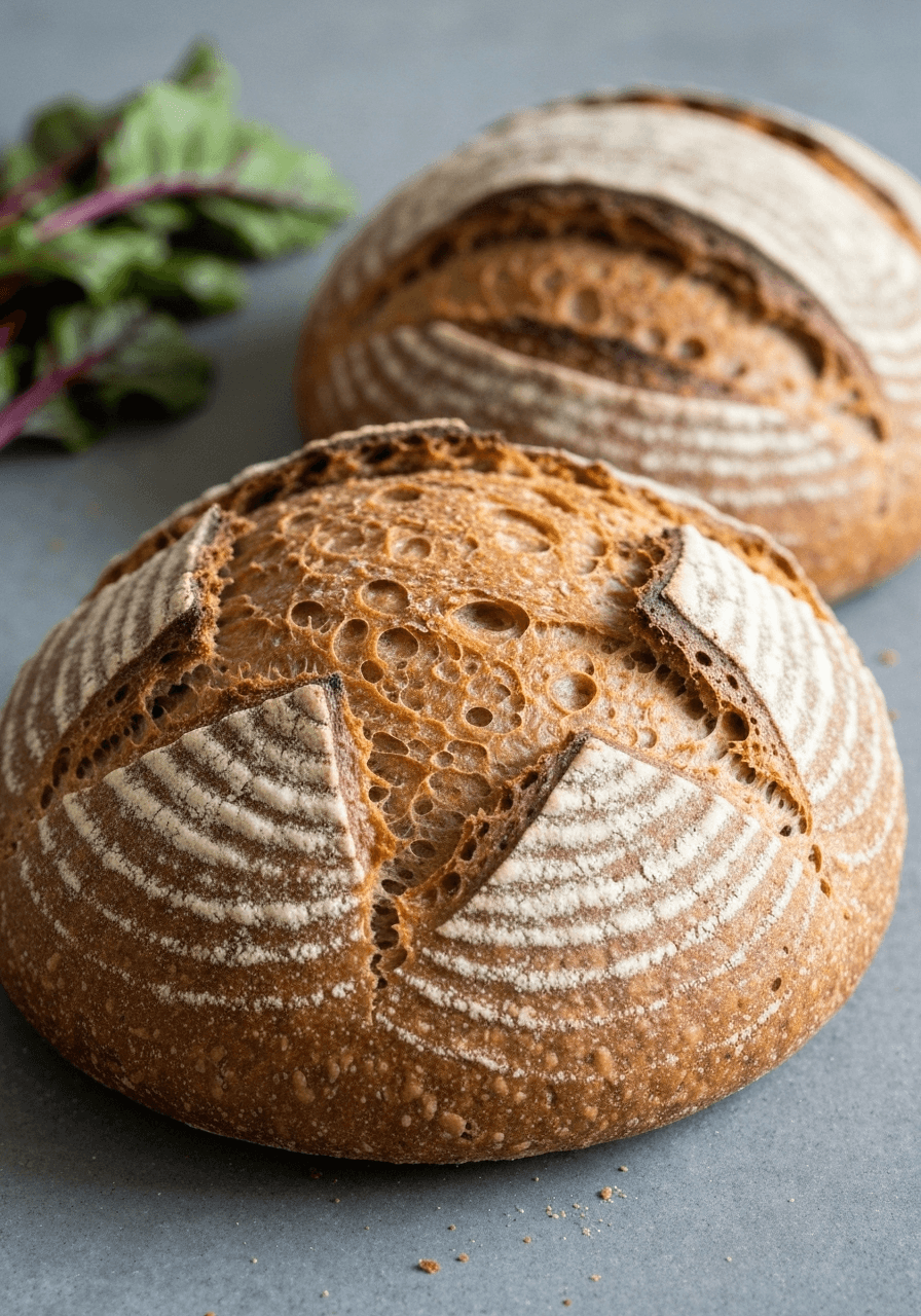 Wild sourdough rye with fermented beetroot