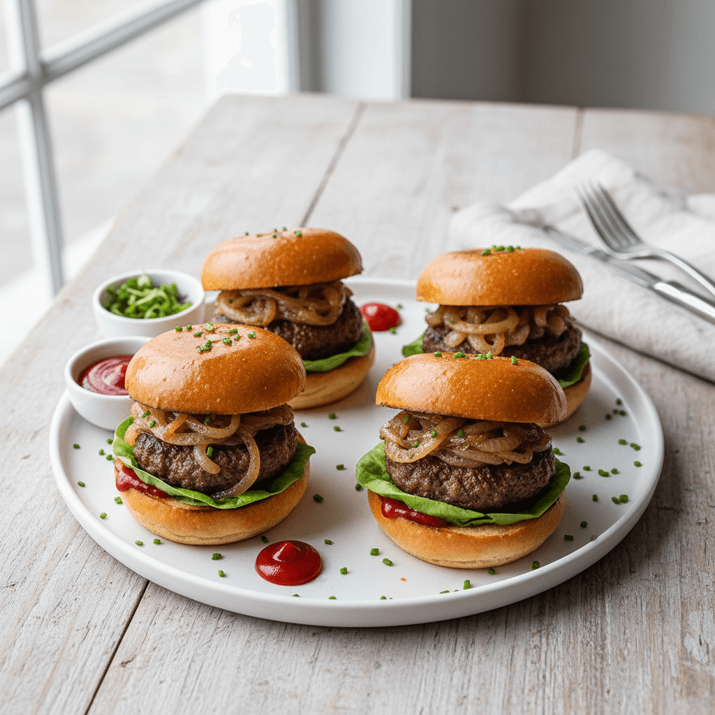 Mini Beef Sliders with Caramelized Onion